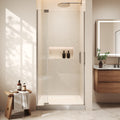 36"Wx70"H Frameless Pivot Shower Door, Brushed Nickel
