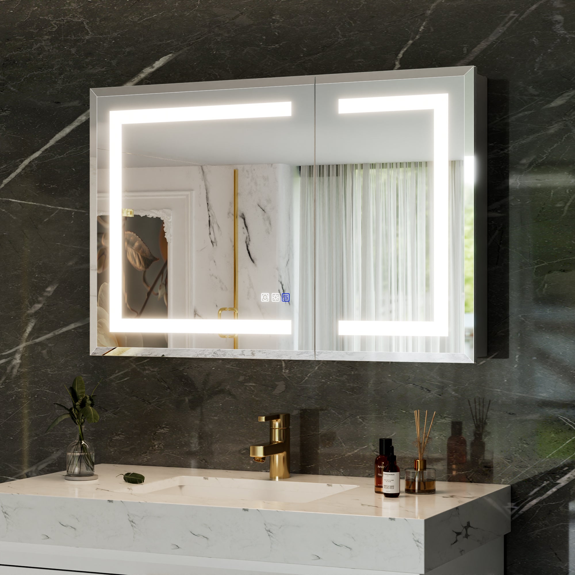 36"W x24"H Lighted Medicine Cabinet