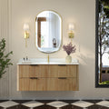 48-Inch Oak Floating Bathroom Vanity with Sink