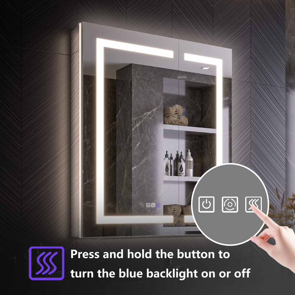 30x36 Lighted Medicine Cabinet with Mirror