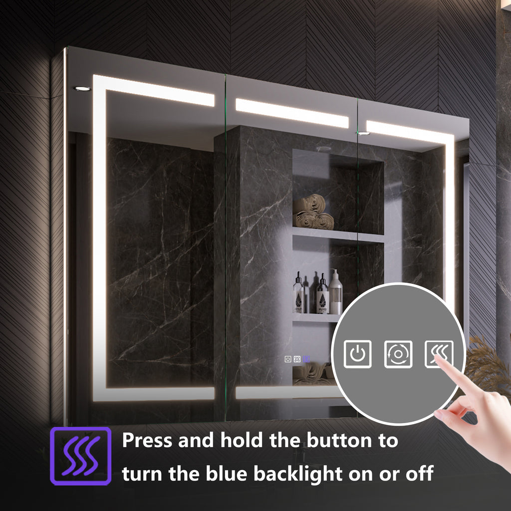 48x36 Lighted Medicine Cabinet with Mirror