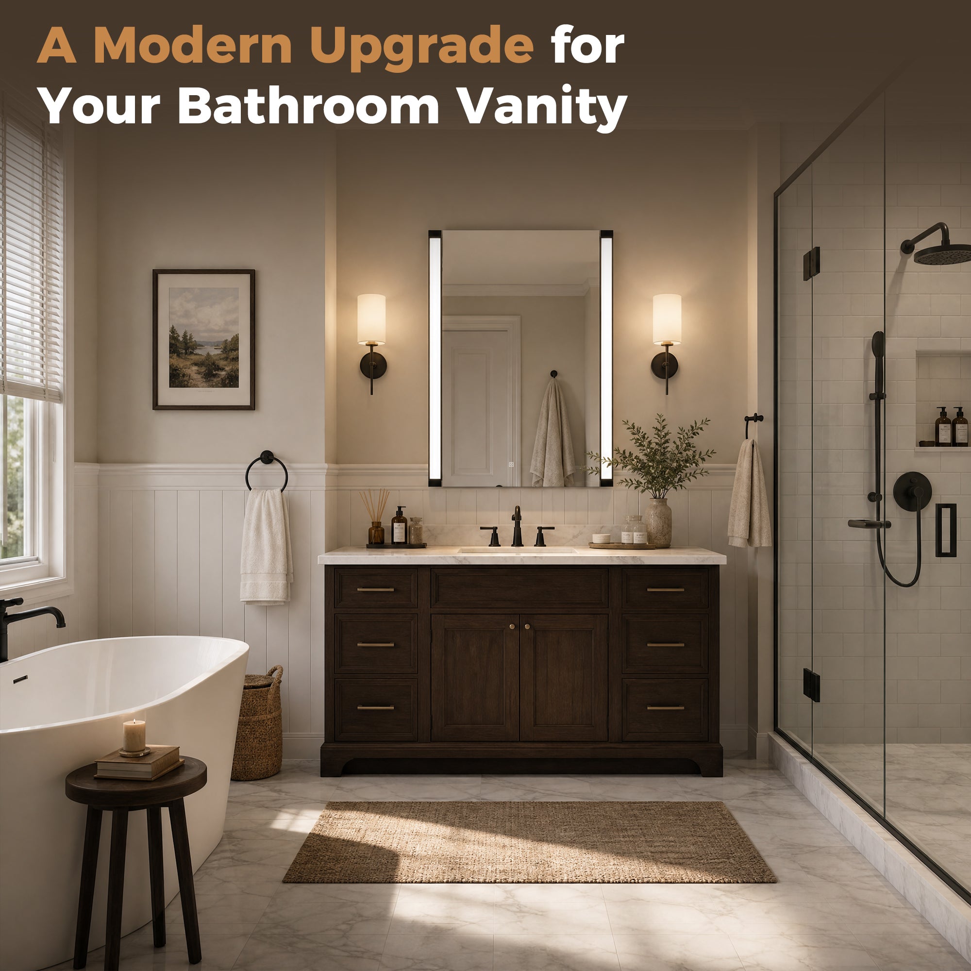 270° Rotatable LED Mirror for Bathroom Vanity