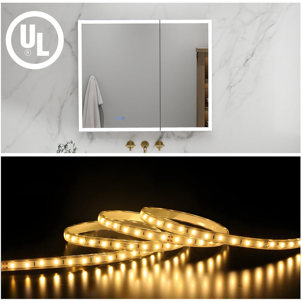 24x30 Medicine Cabinet with Lights Right Opening
