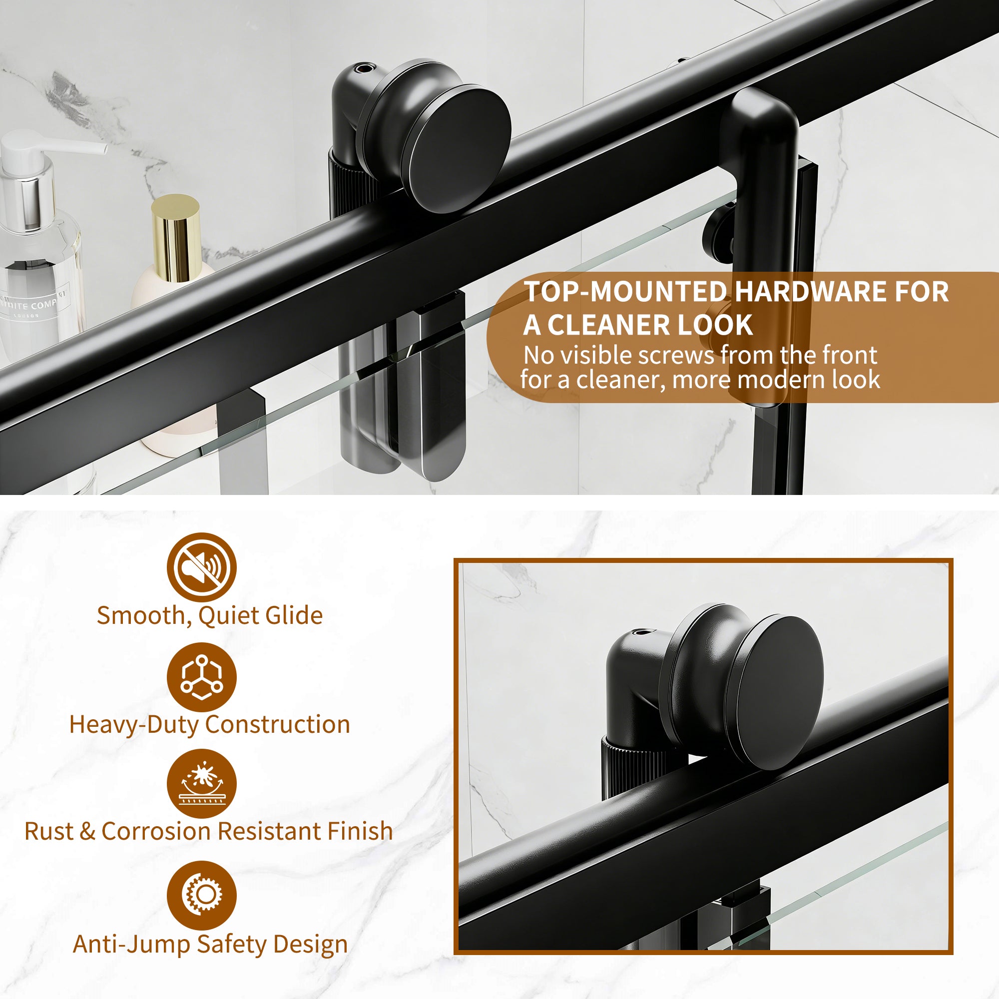 Semi-Frameless Sliding Shower Door