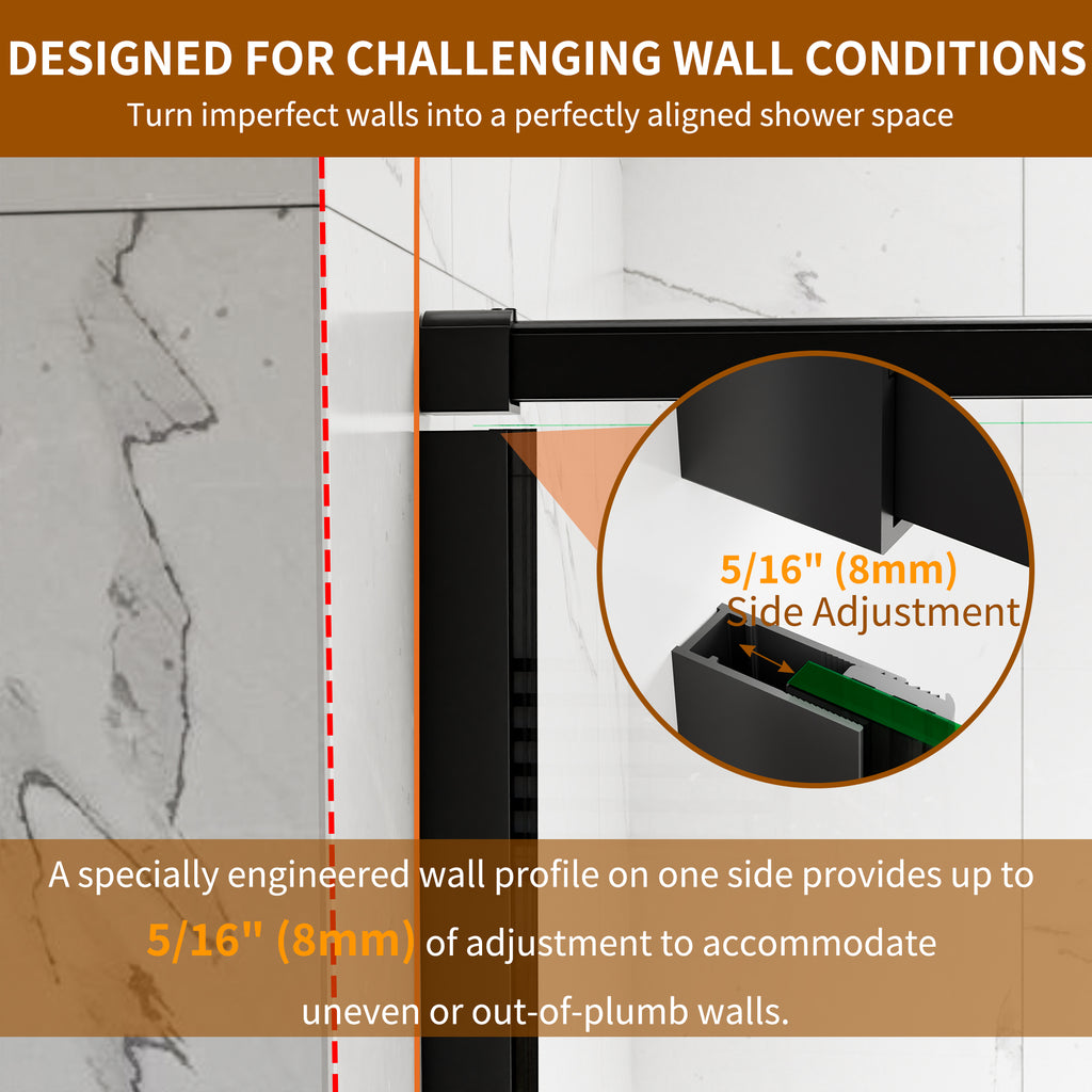 Semi-Frameless Sliding Shower Door