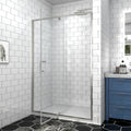 44-48" W x 71" H Brushed Nickel Pivot Shower Door, 1/4"SGCC Tempered Glass