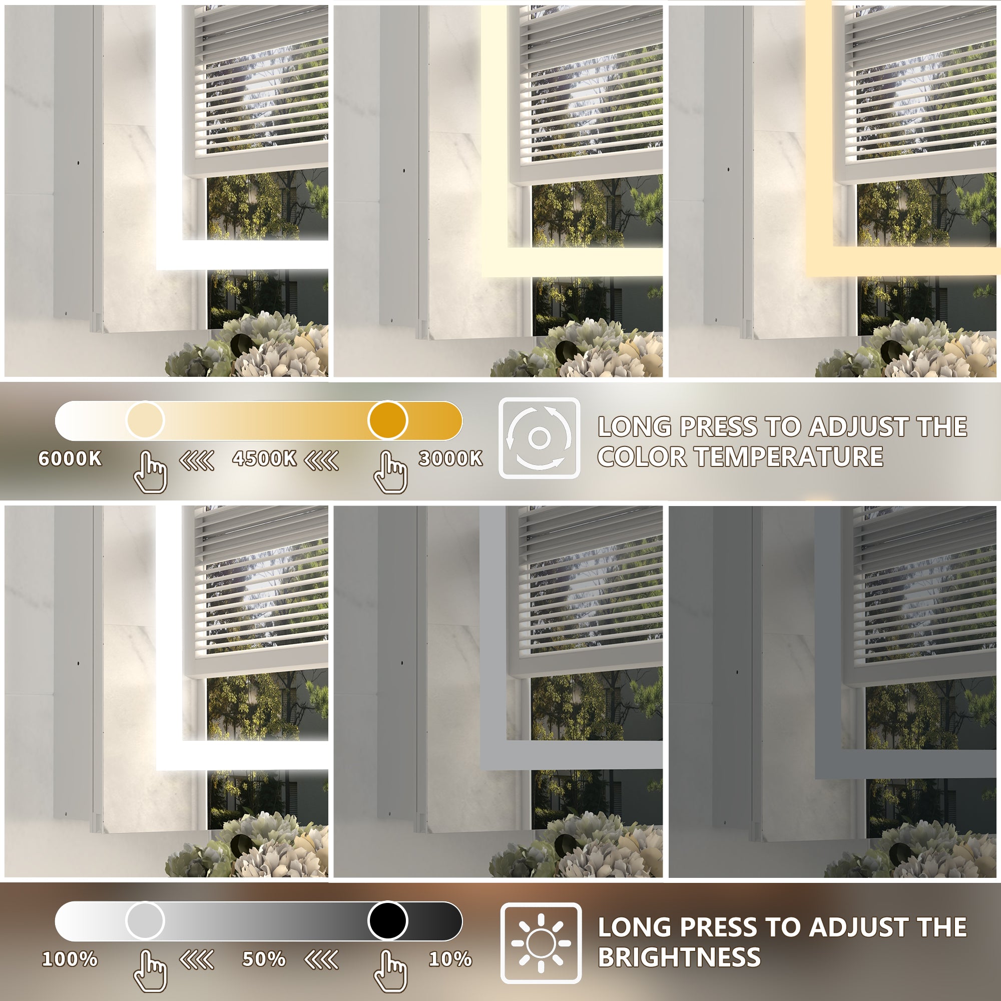 30x24 LED Medicine Mirror Cabinet with Mirror