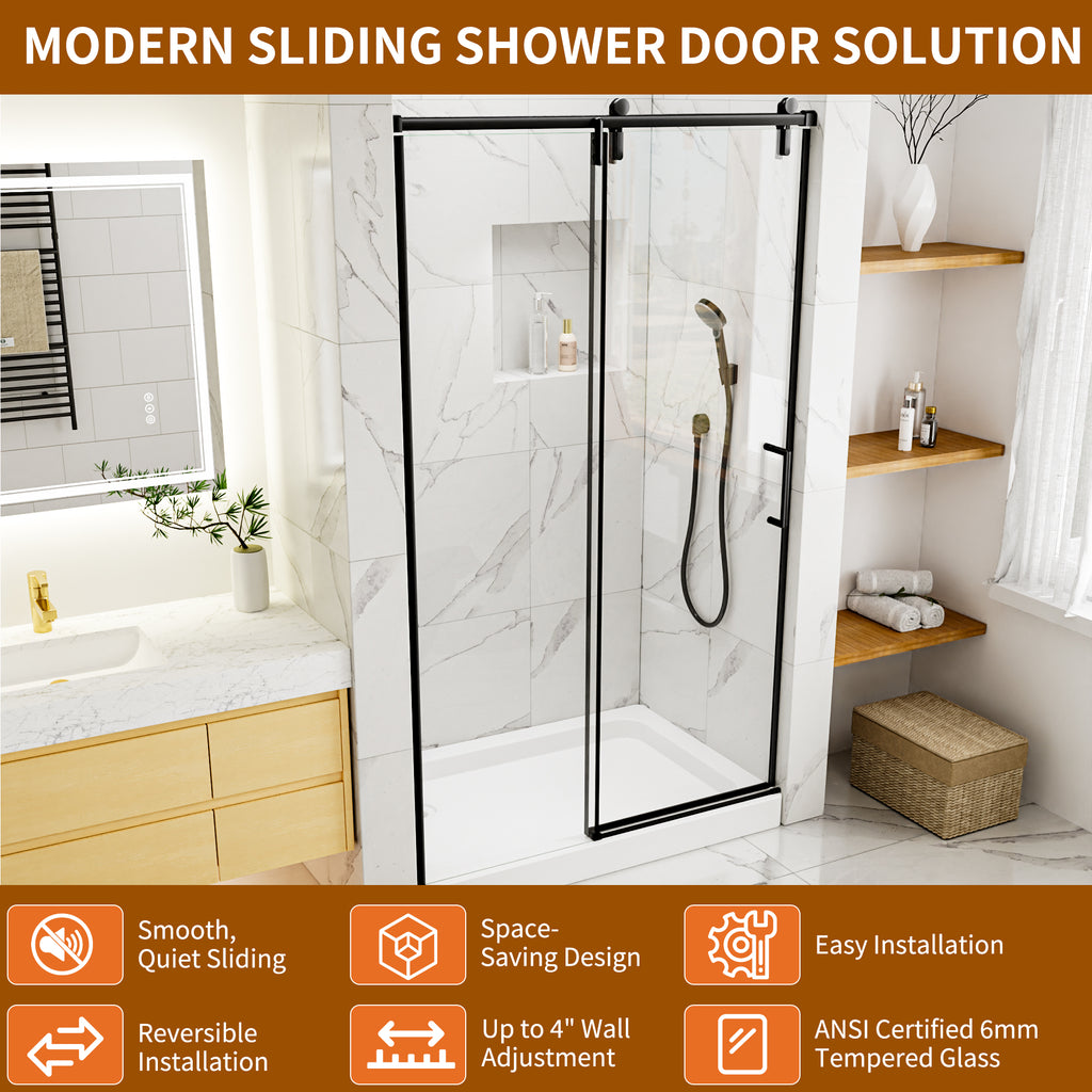Semi-Frameless Sliding Shower Door