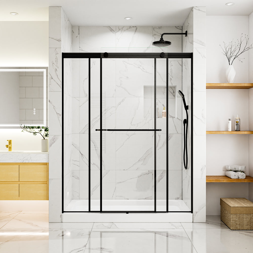 56-60"W x 76"H Glass Shower Doors for Walk in Shower
