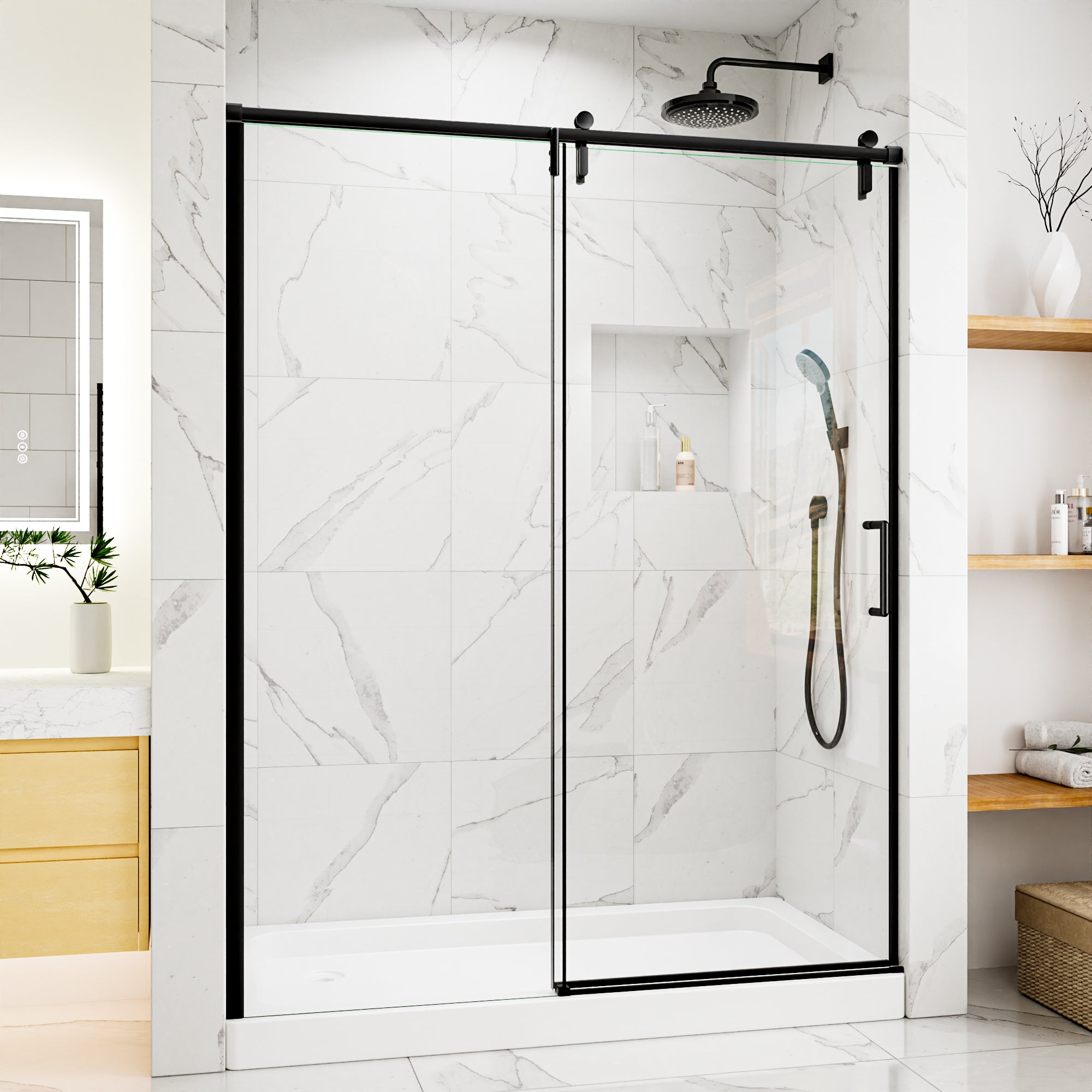 Semi-Frameless Sliding Shower Door
