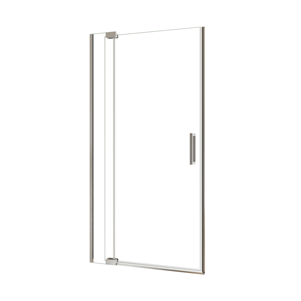 36"Wx70"H Frameless Pivot Shower Door, Brushed Nickel