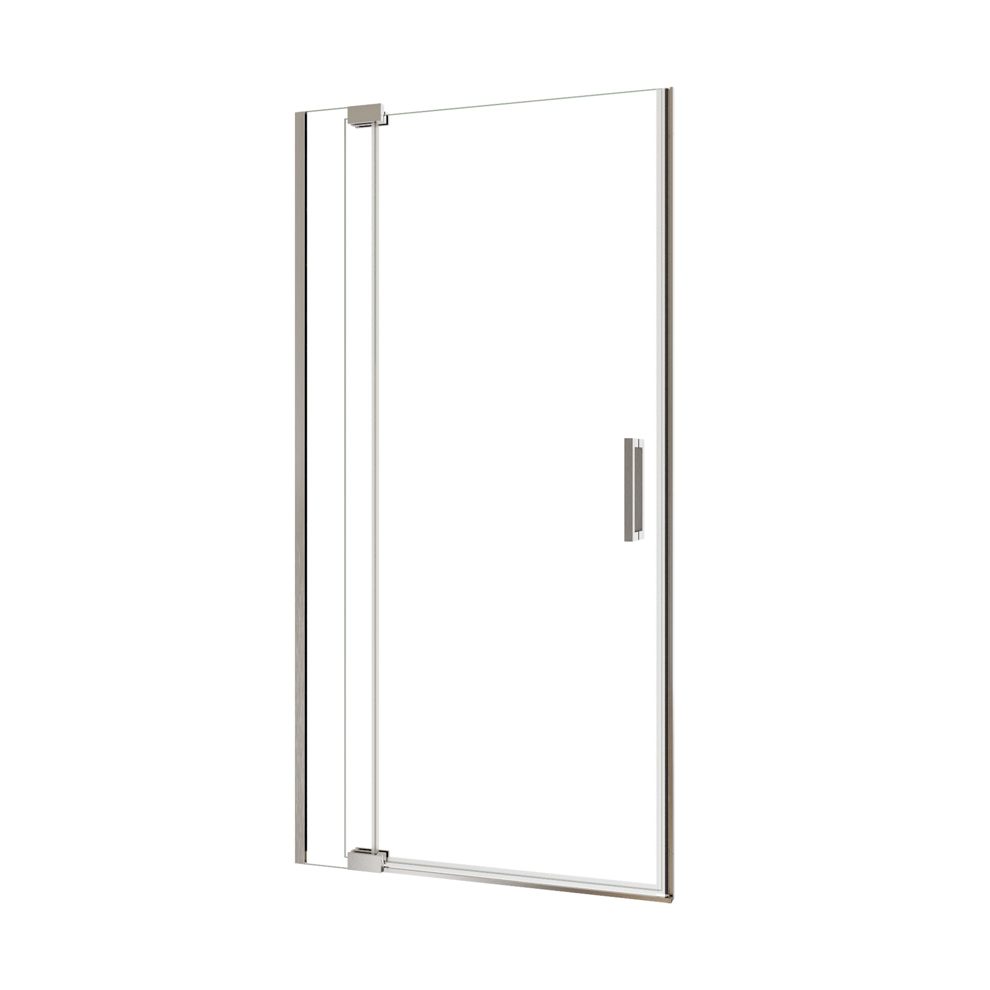 36"Wx70"H Frameless Pivot Shower Door, Brushed Nickel