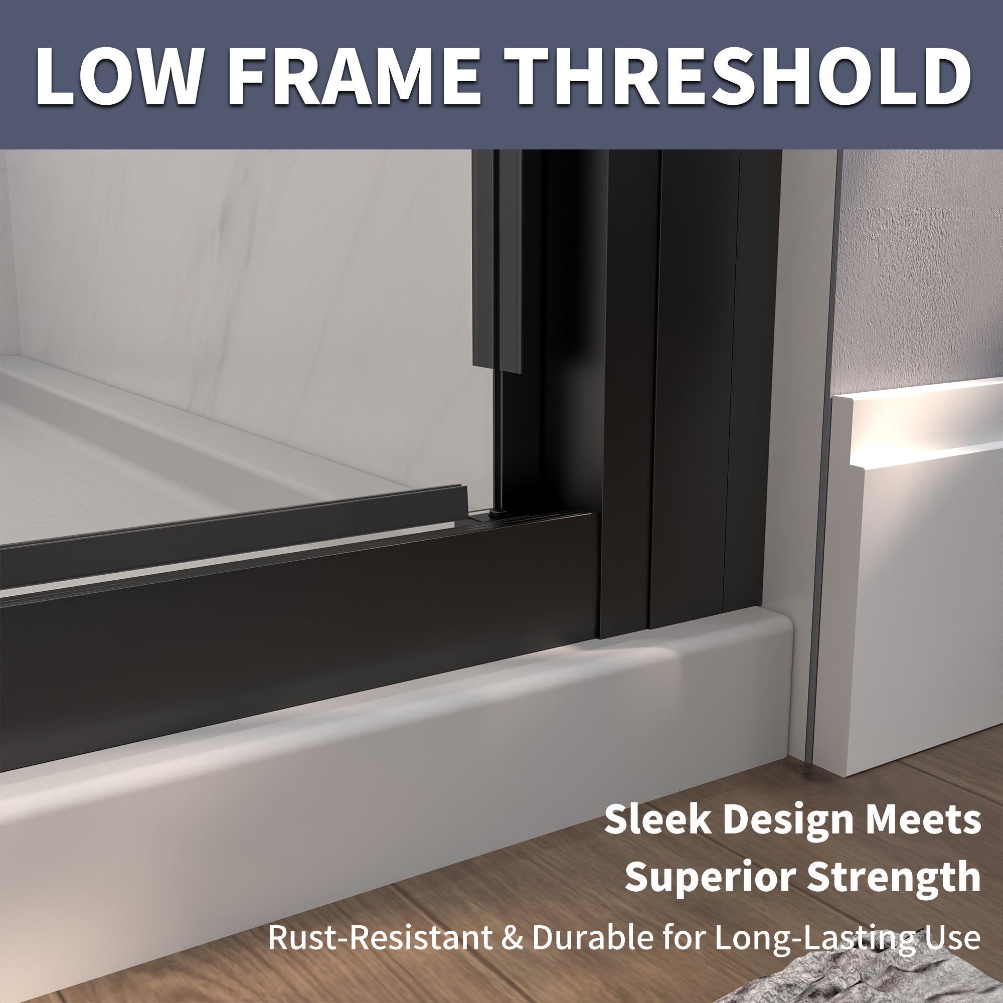 44-48"W x 70"H Trifold Sliding Shower Door