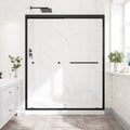55-60" W x 76" H Double Bypass Sliding Shower Doors with Frame