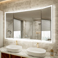 60x36 Lighting Trifold Bathroom Mirror with Magnifier