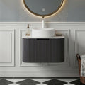 Floating Bathroom Vanity with White Round Ceramic Basin