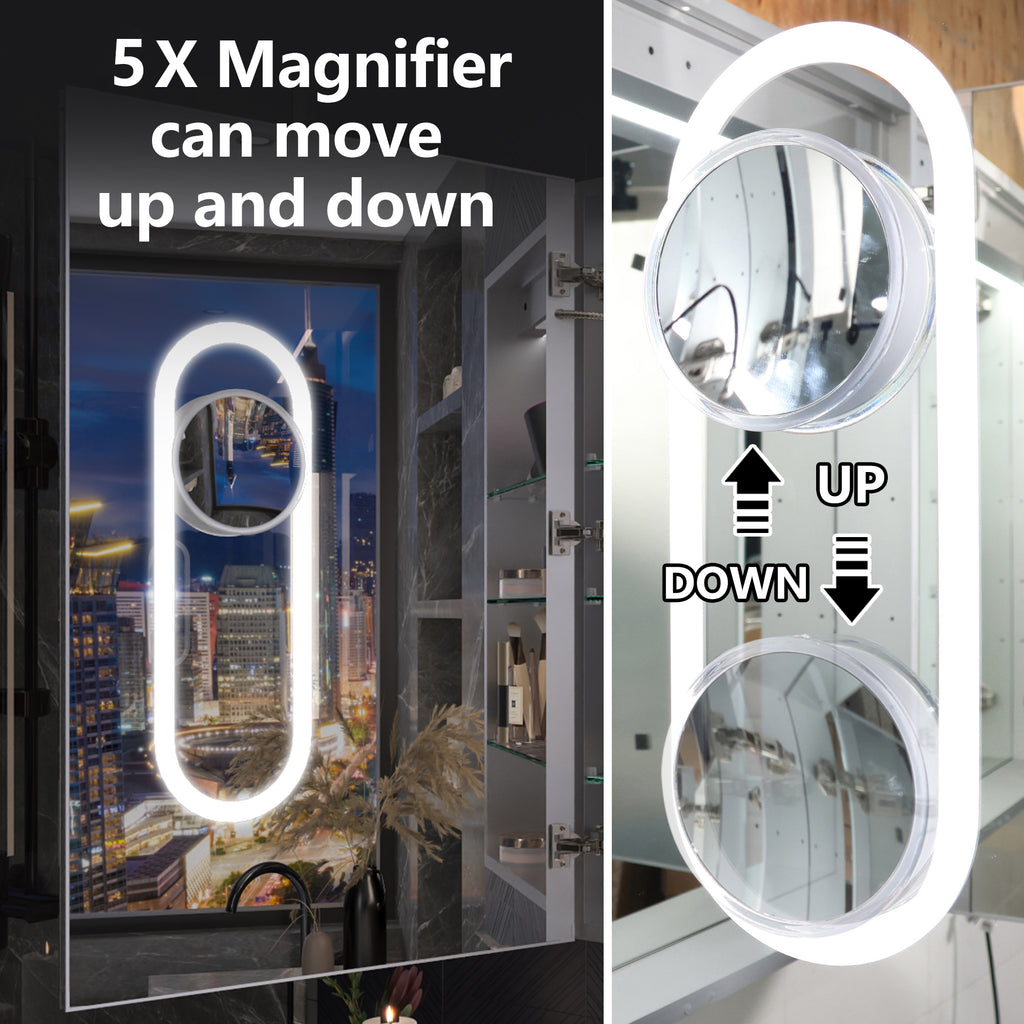 24x36 LED Medicine Cabinet Left Opening