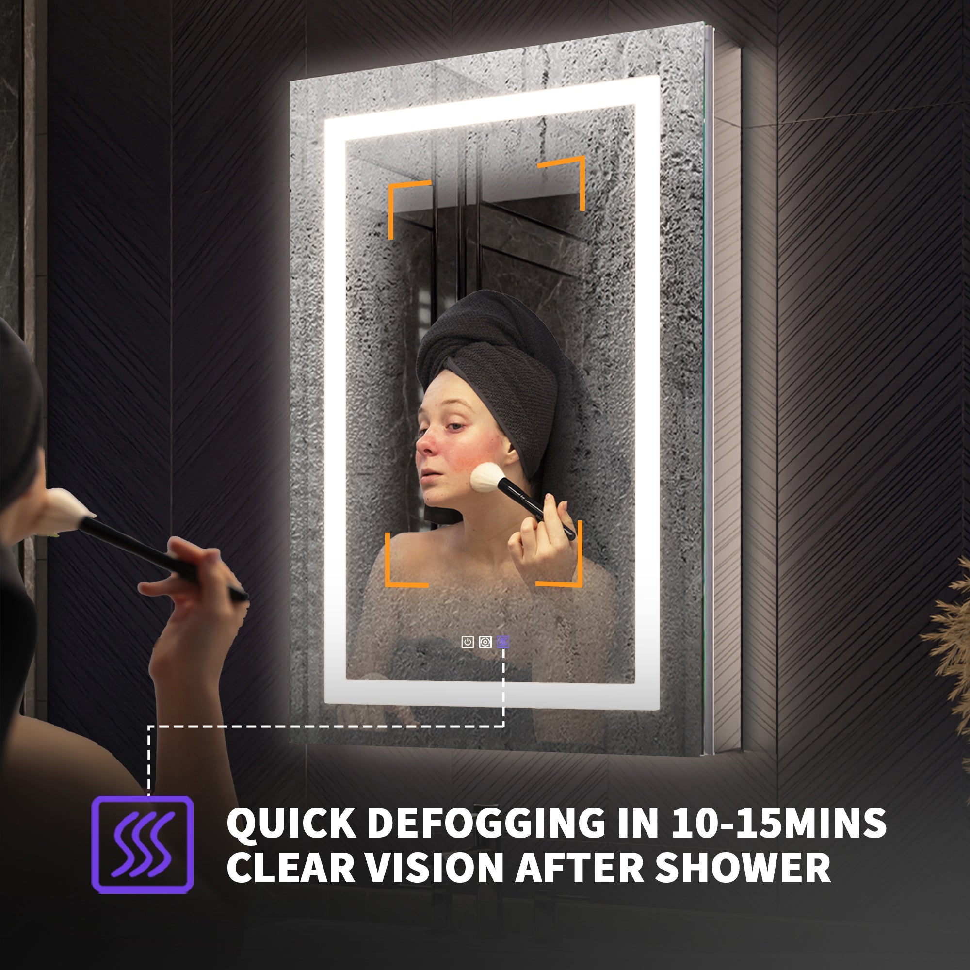 24x36 LED Medicine Cabinet Right Opening