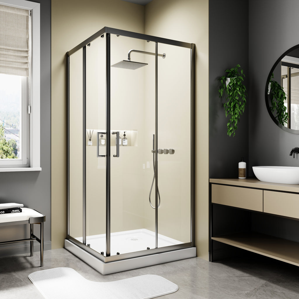 36"W x 36"D x 71"H Coner Shower Enclosure with Frame