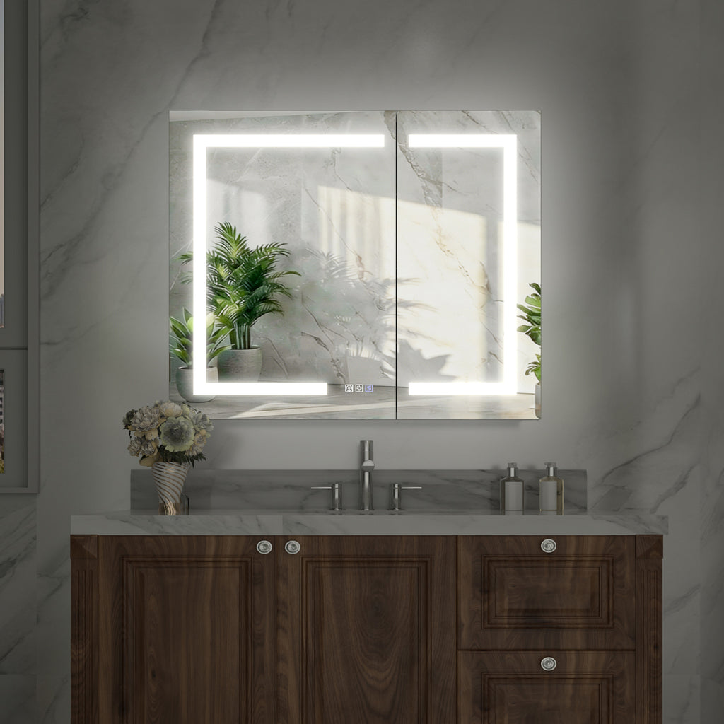 30x36 LED Medicine Mirror Cabinet with Mirror