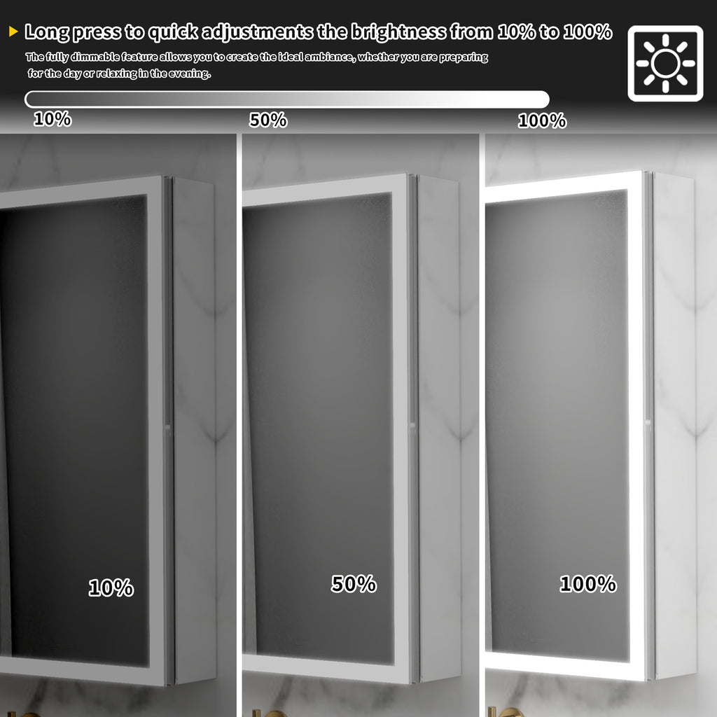 24x30 Medicine Cabinet with Lights Right Opening