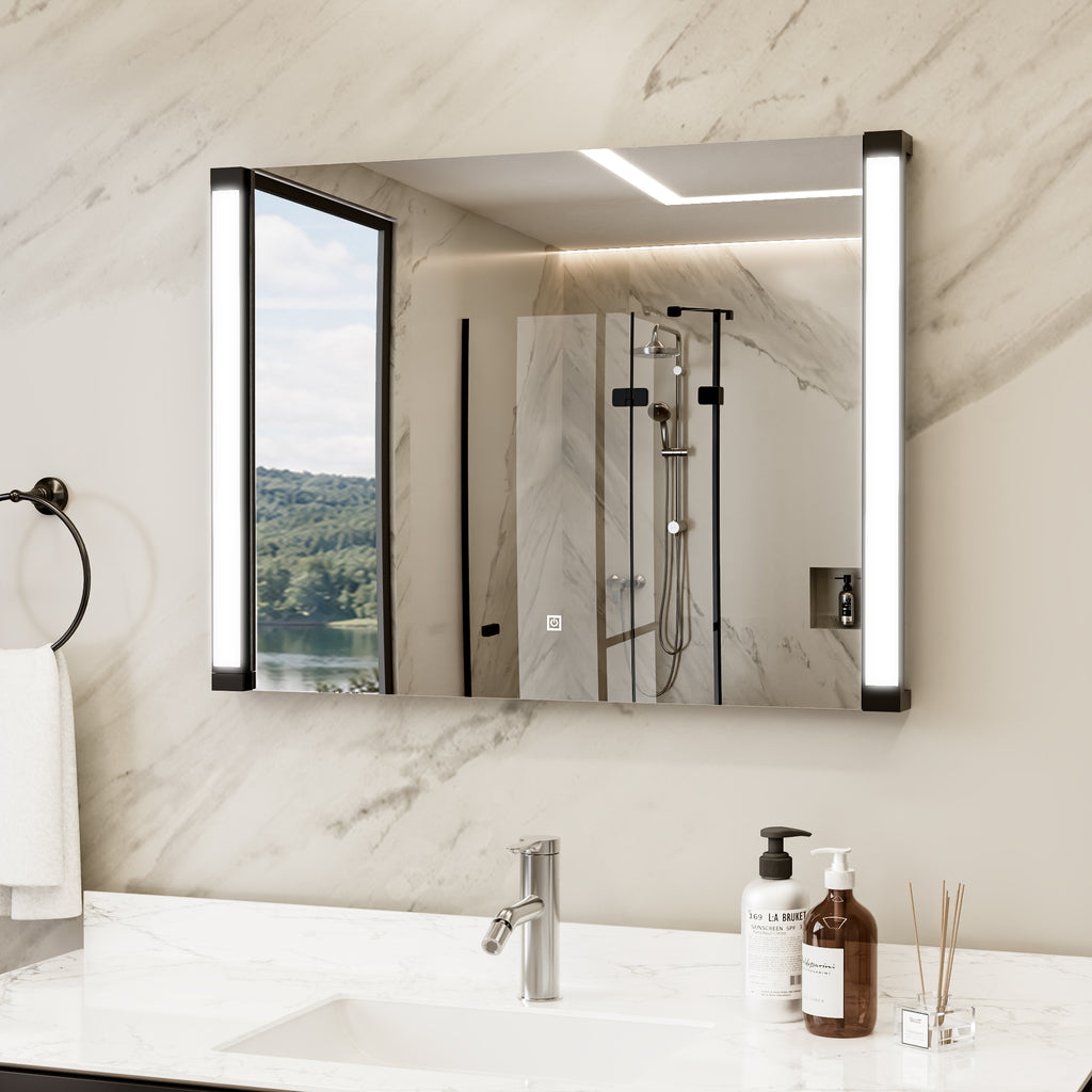 32"Wx24"H LED Vanity Mirror, 270° Rotatable LED Arms