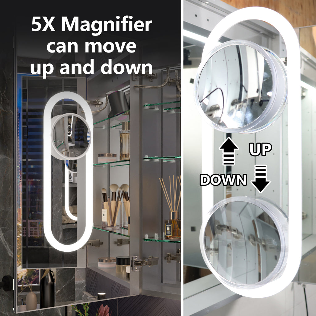 30x36 Lighted Medicine Cabinet with Mirror
