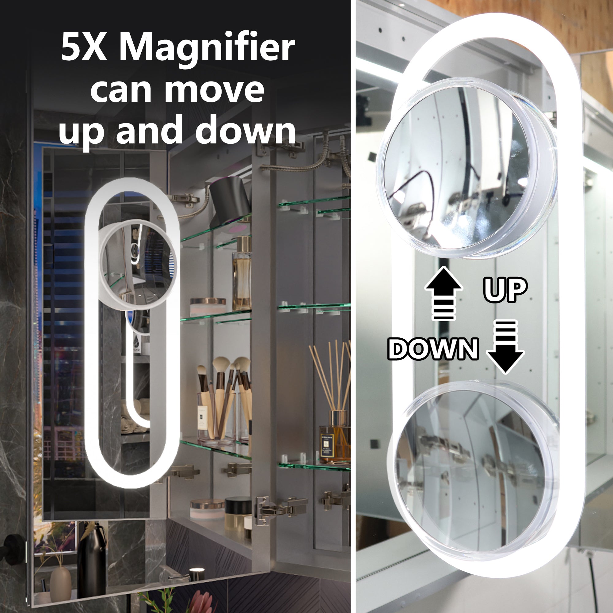 30x36 Lighted Medicine Cabinet with Mirror