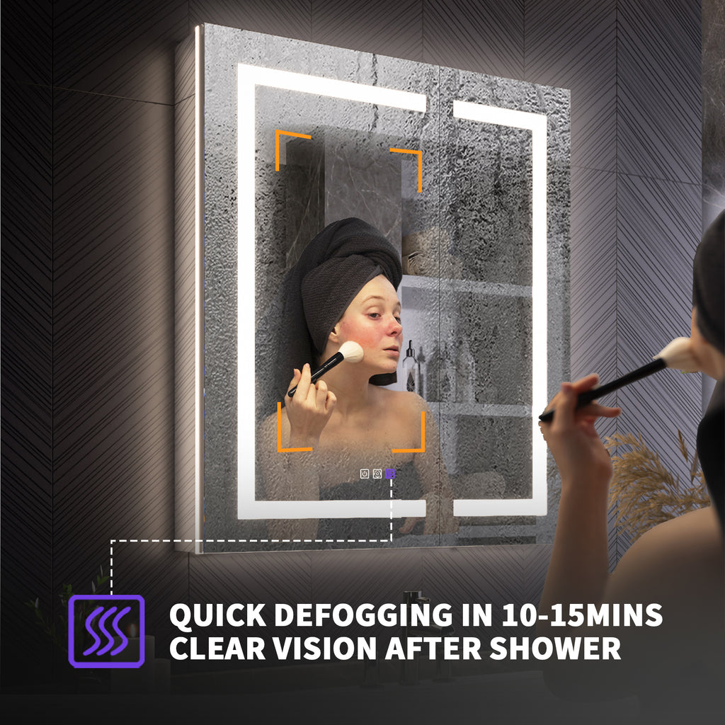 30x36 Lighted Medicine Cabinet with Mirror