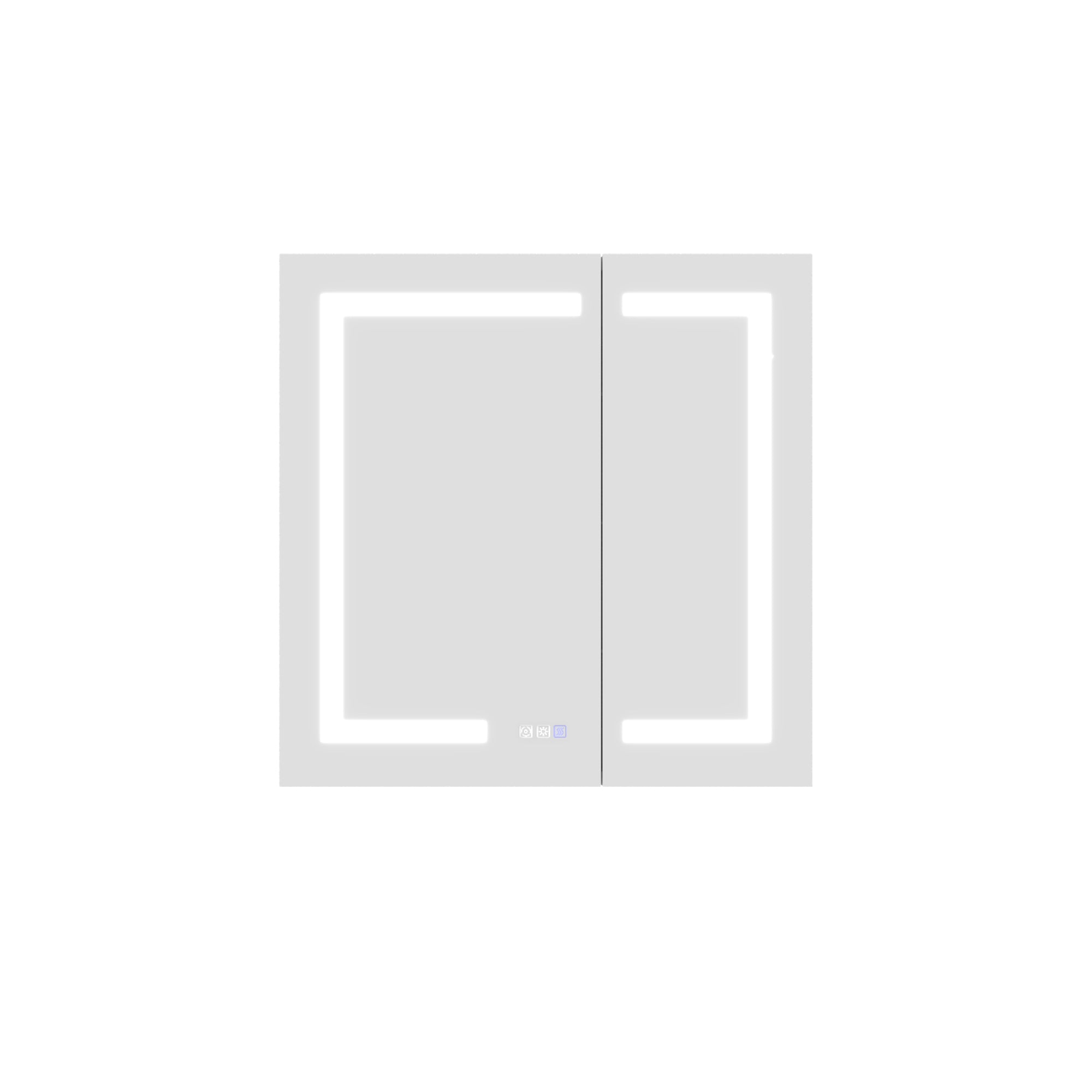30x30 LED Medicine Mirror Cabinet with Mirror