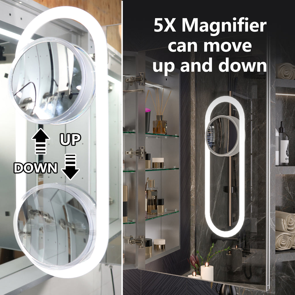 36x36 Lighted Medicine Cabinet with Mirror