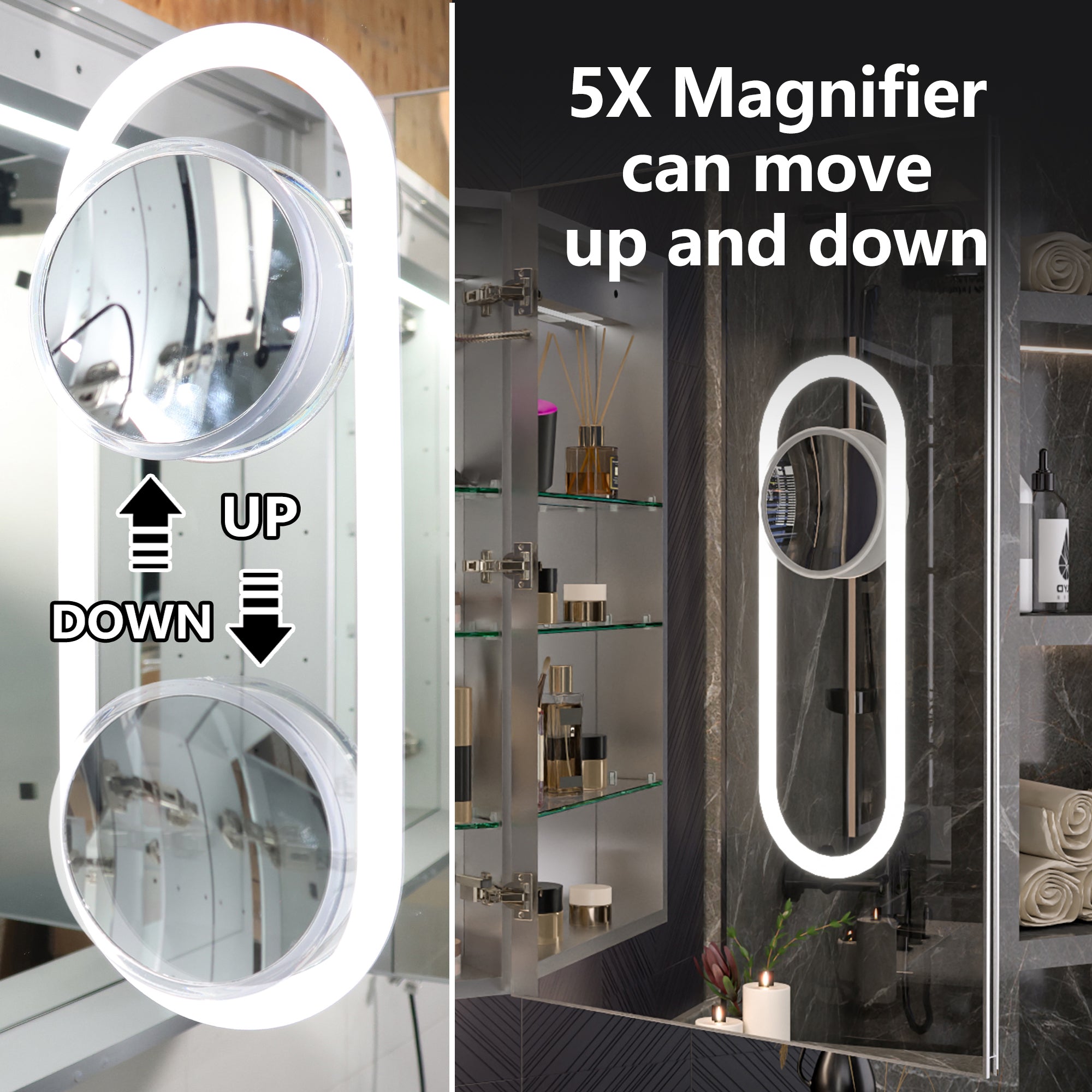 36x36 Lighted Medicine Cabinet with Mirror
