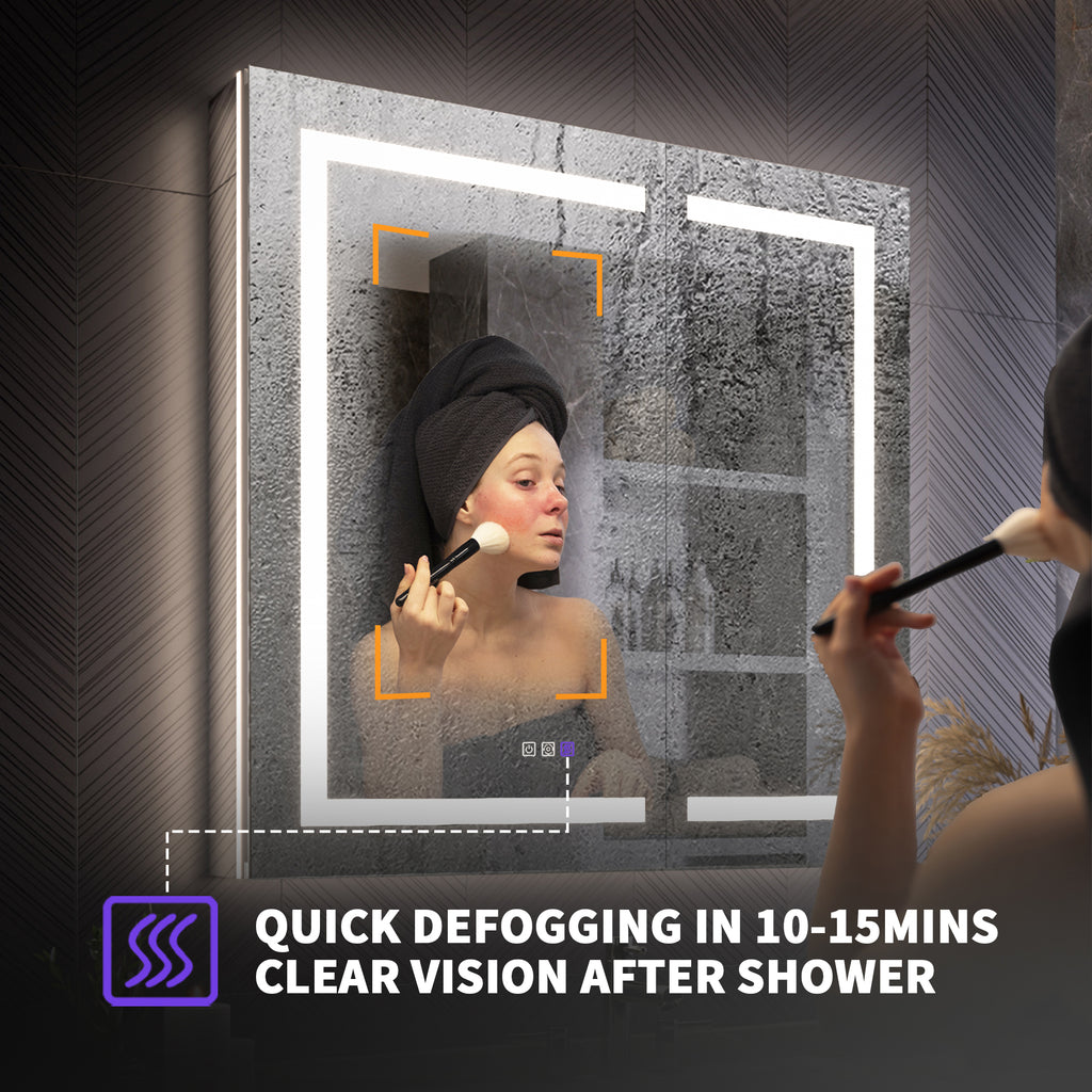 36x36 Lighted Medicine Cabinet with Mirror