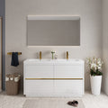 60 Inch Freestanding Vanity with Double Sinks