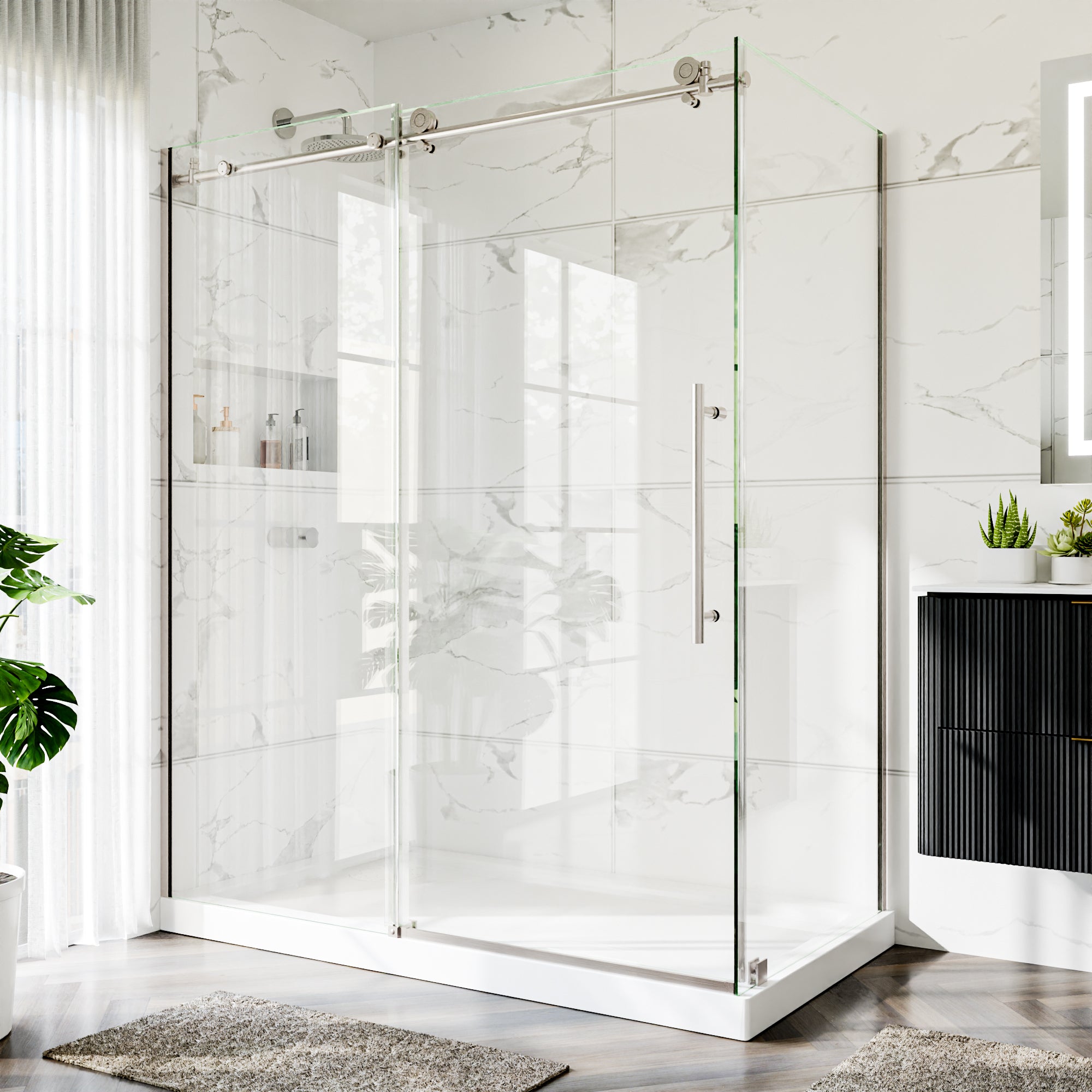 72"H Frameless Shower Enclosure