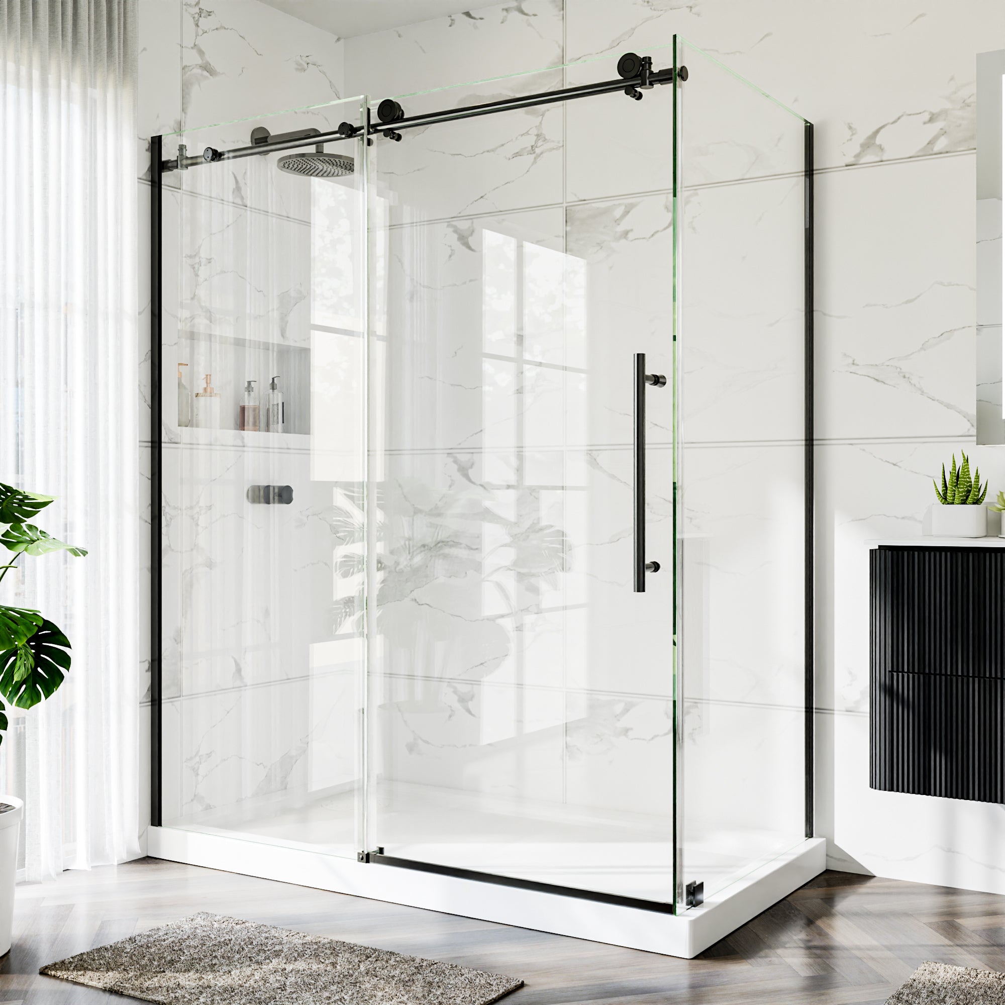 72"H Frameless Shower Enclosure