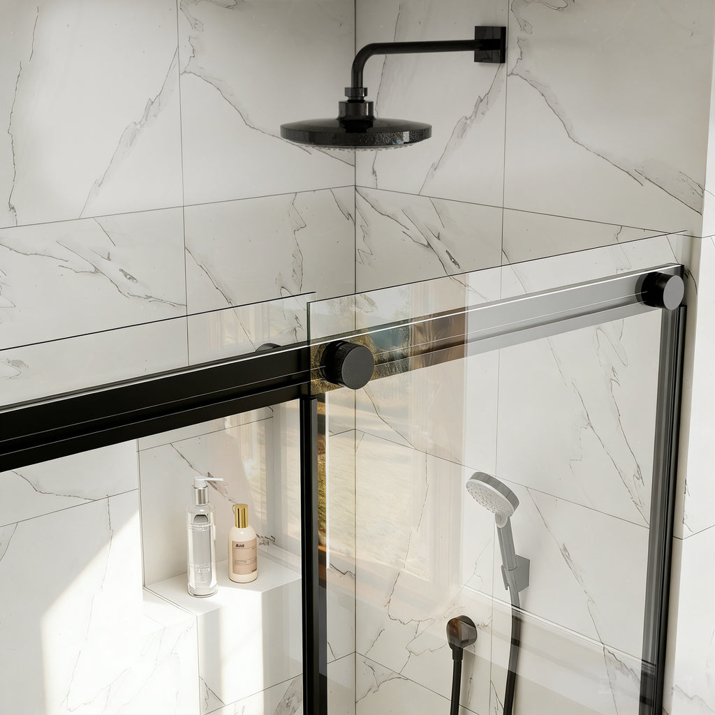56-60"W x 76"H Glass Shower Doors for Walk in Shower