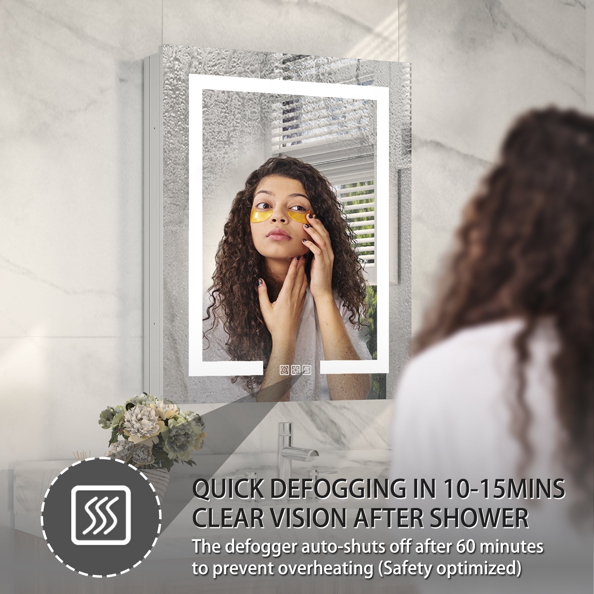 30x24 LED Medicine Mirror Cabinet with Mirror