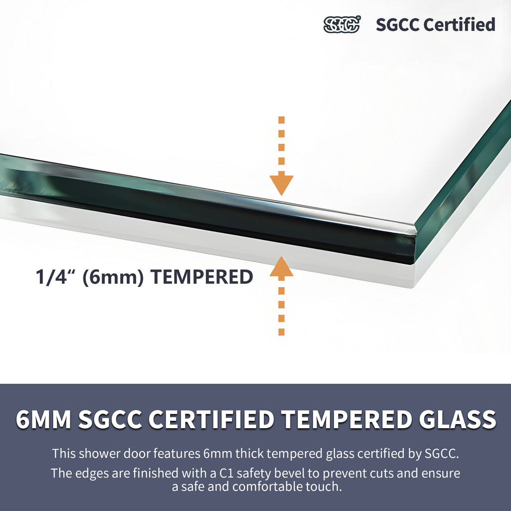 44-48"W x 70"H Trifold Sliding Shower Door