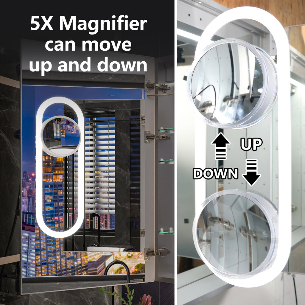 42x36 Lighted Medicine Cabinet with Mirror