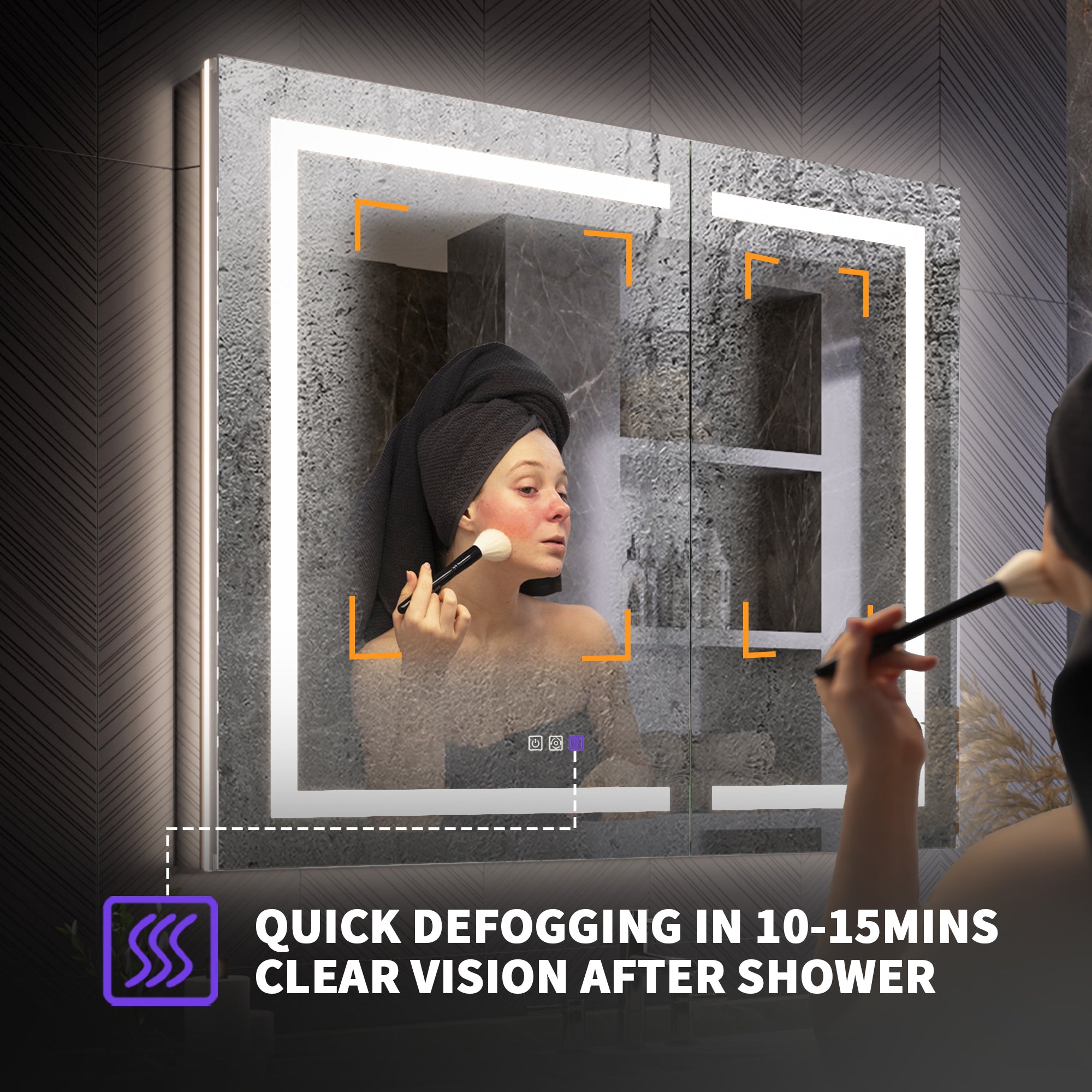 42x36 Lighted Medicine Cabinet with Mirror