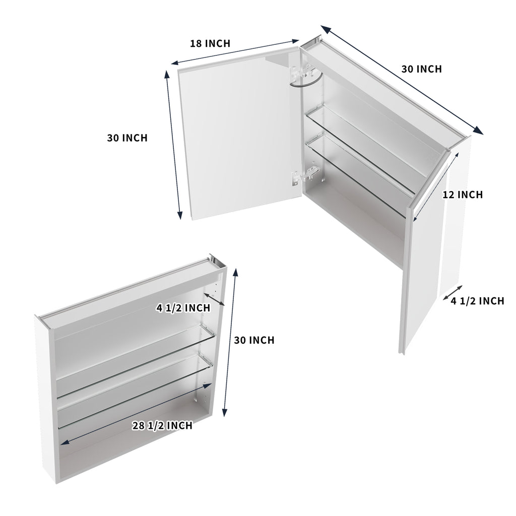 30x30 Medicine Cabinet with Lights