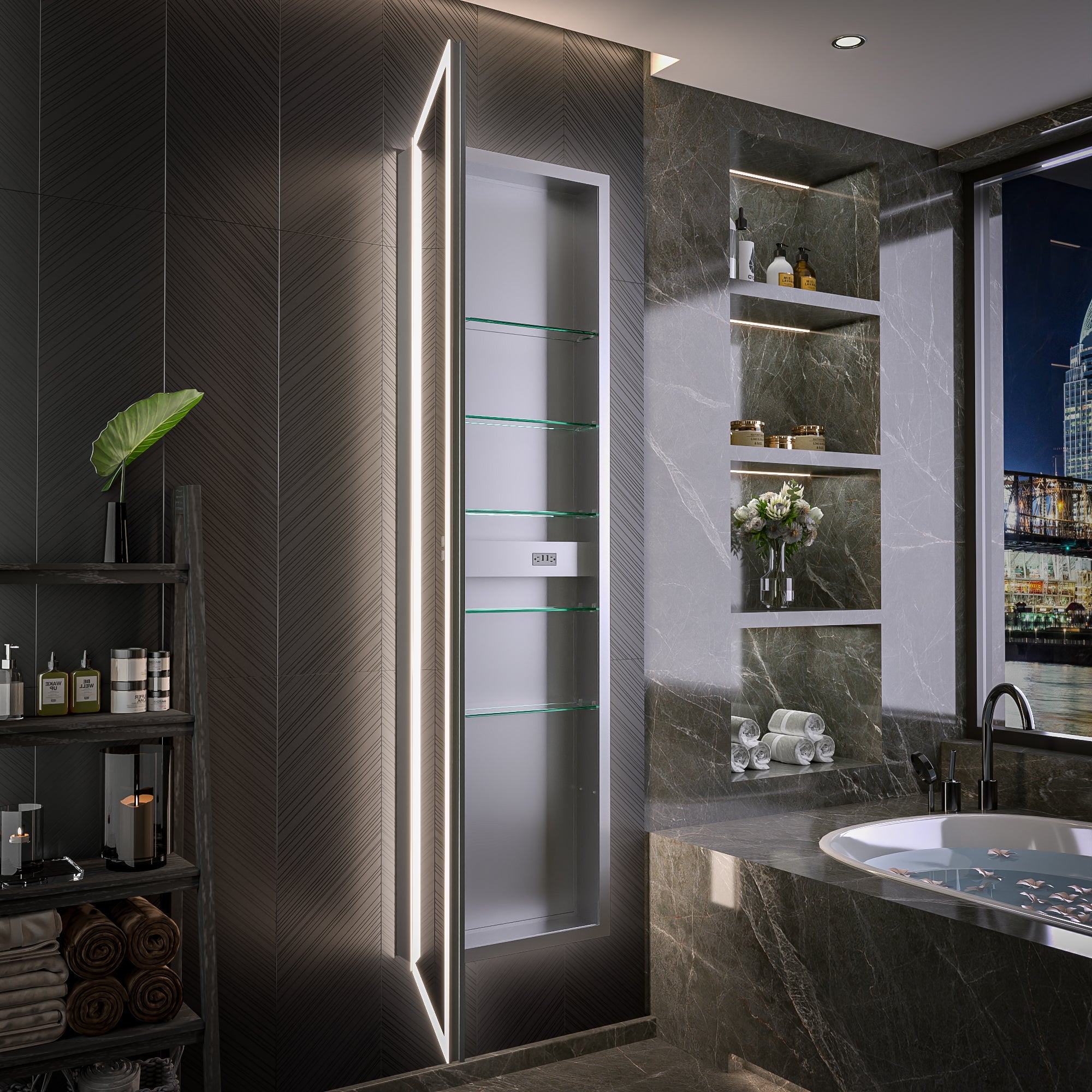 20 X 70 Full Body Lighted Medicine Cabinet with Mirror