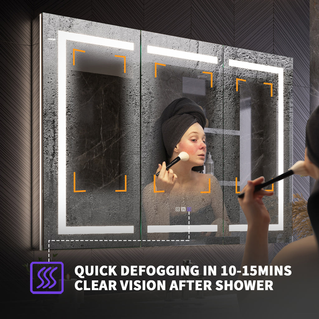 48x36 Lighted Medicine Cabinet with Mirror