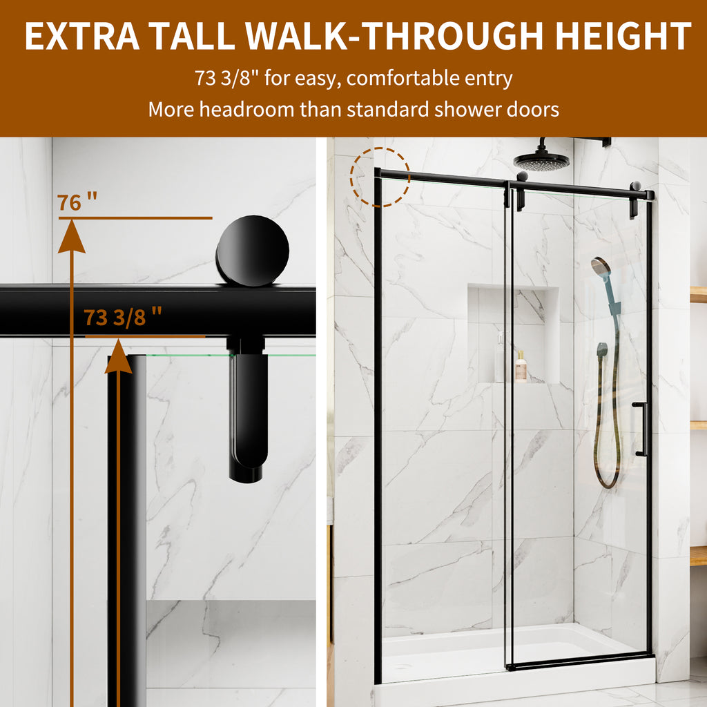 Semi-Frameless Sliding Shower Door