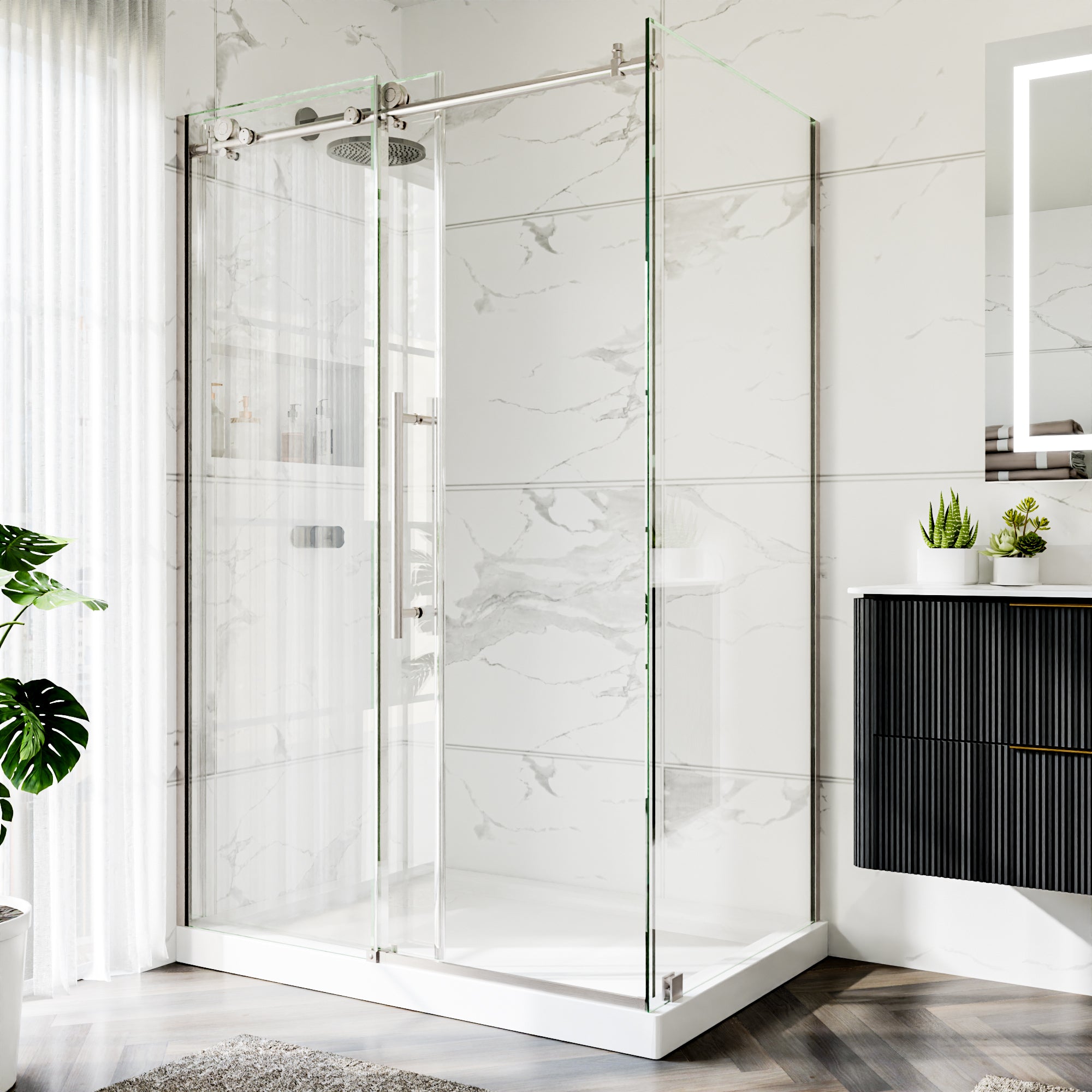 72"H Frameless Shower Enclosure