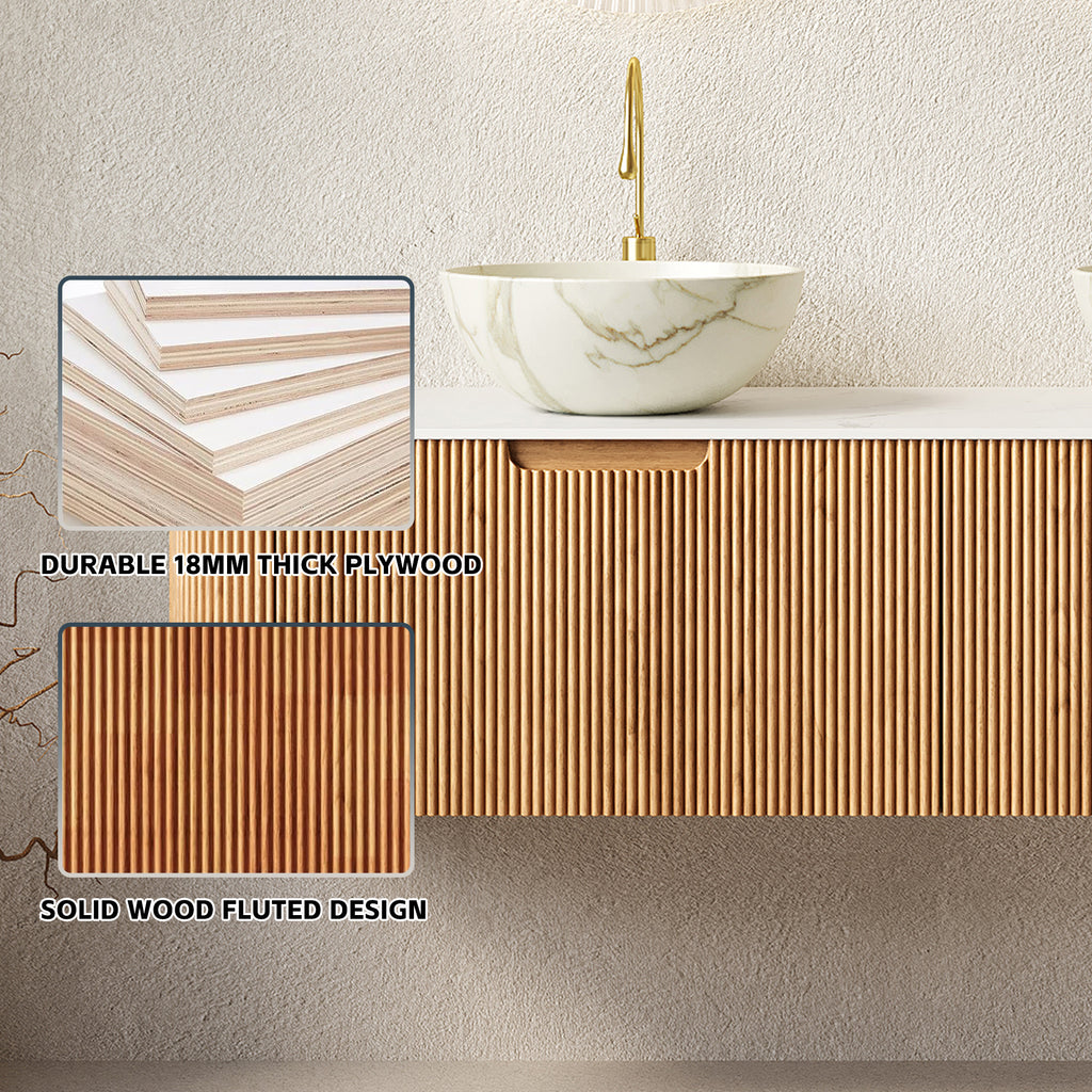Floating Bathroom Vanity with Bowl Ceramic Basin