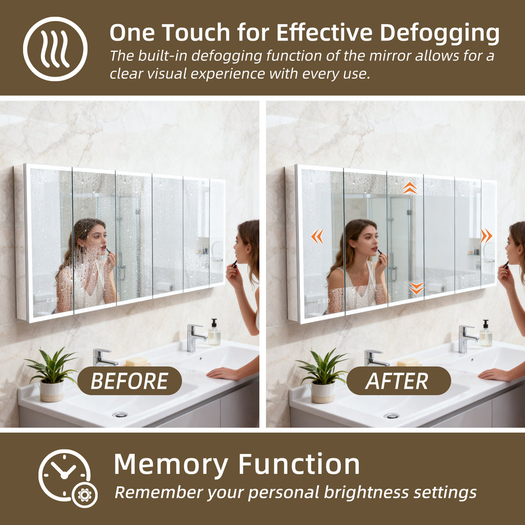 96x40 LED Medicine Cabinet with Mirror