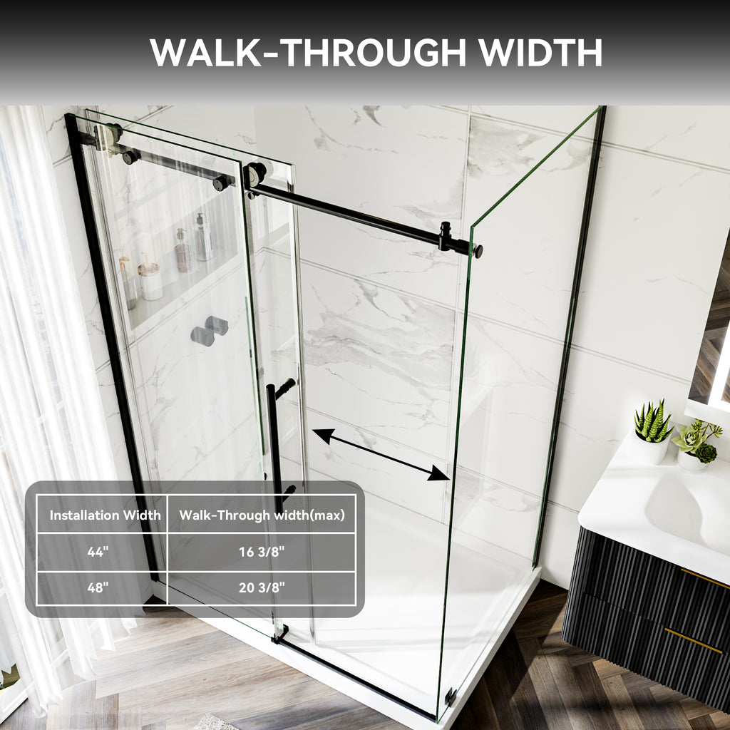 72"H Frameless Shower Enclosure