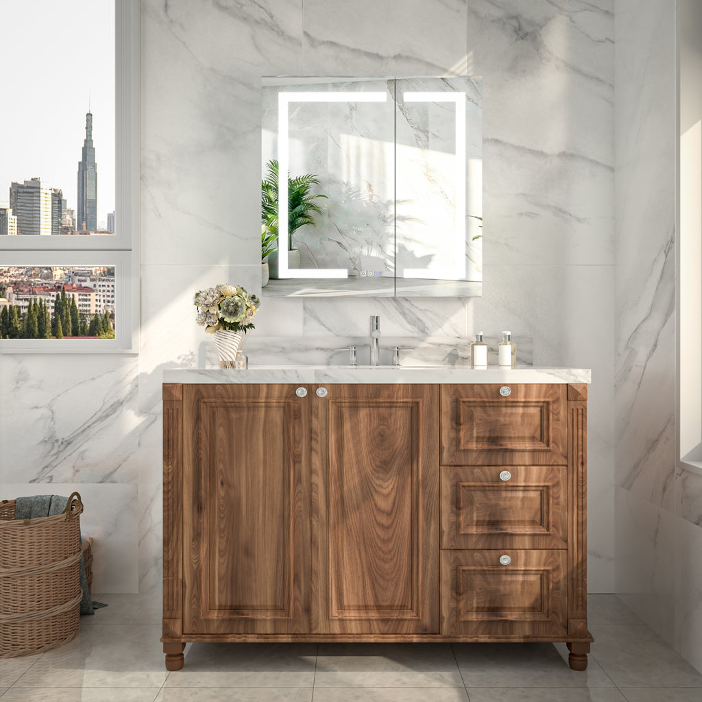 30x30 LED Medicine Mirror Cabinet with Mirror